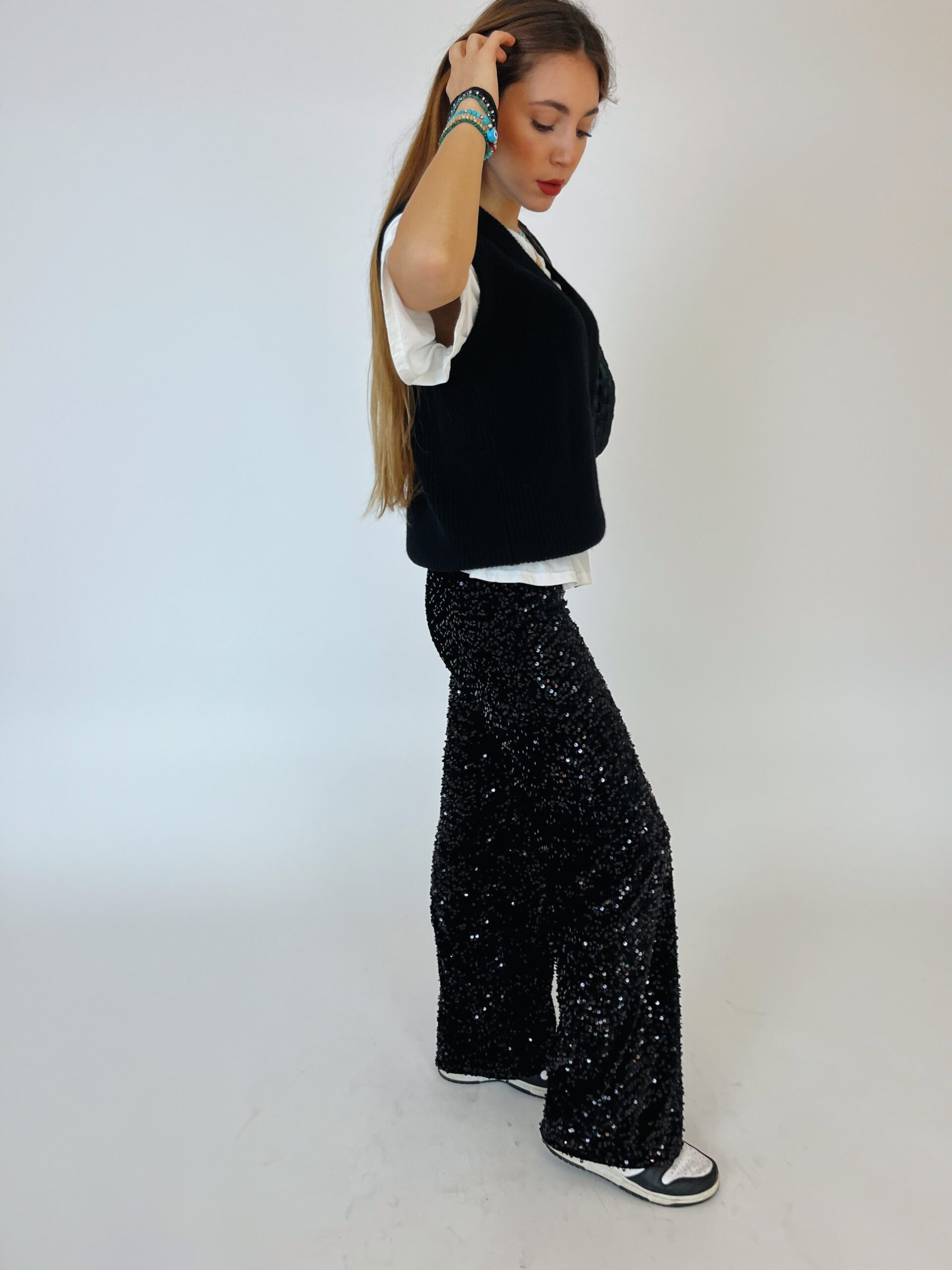 MADAME - Pantapalazzo in paillettes - immagine 2