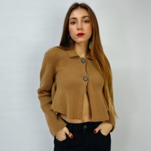 CASHMERE & LANA CAPSULE - Cardigan con balza a costine