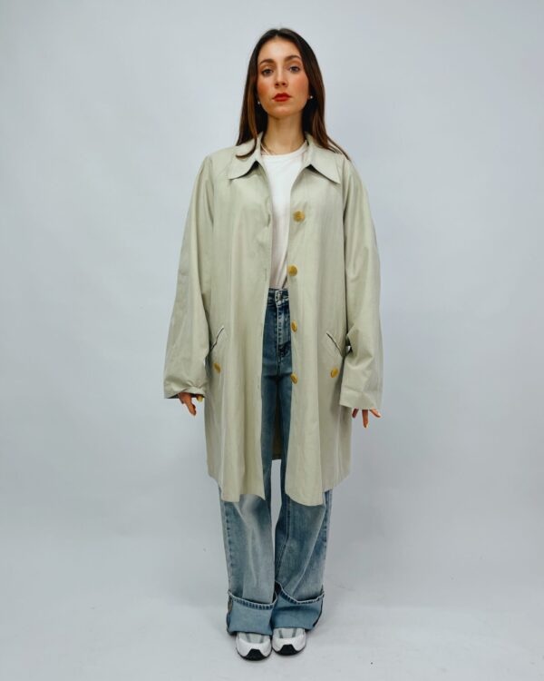 VINTAGE - Trench con dettaglio bottoni sul dietro