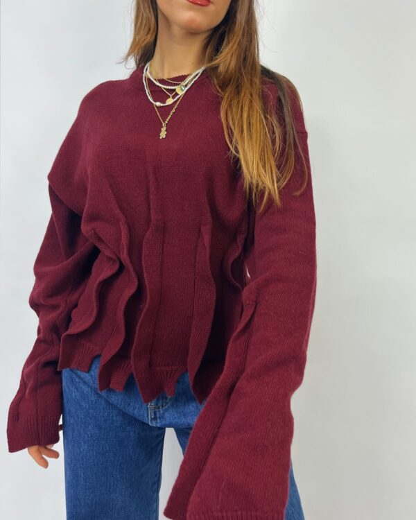 CASHMERE & LANA CAPSULE - Maglia girocollo con rouches