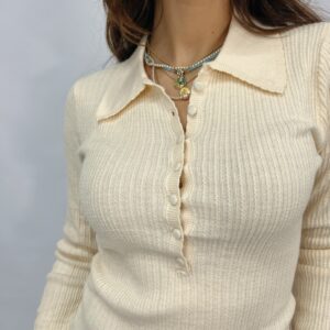 Polo in lana e cotone