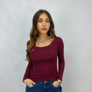 T-shirt manica lunga in micro modal