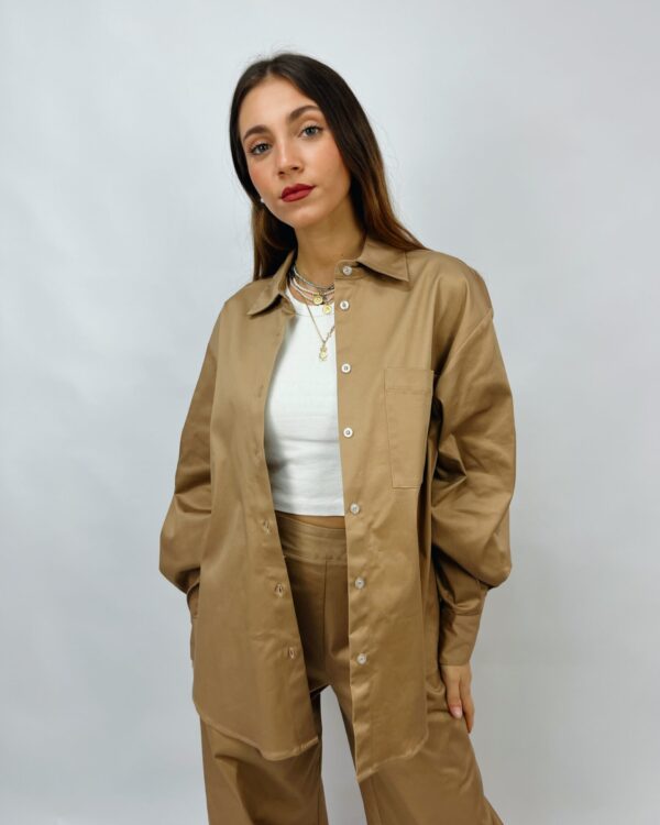 Camicia Oversize in gabardina di cotone