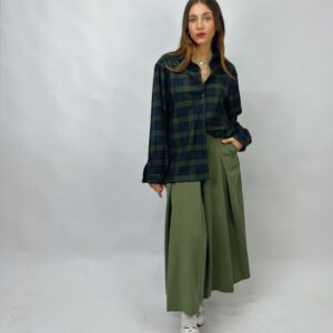 Gonna lunga a pieghe in cotone manopesca