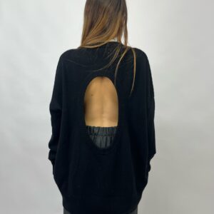 CASHMERE & LANA CAPSULE - Maglia girocollo con buco sulla schiena