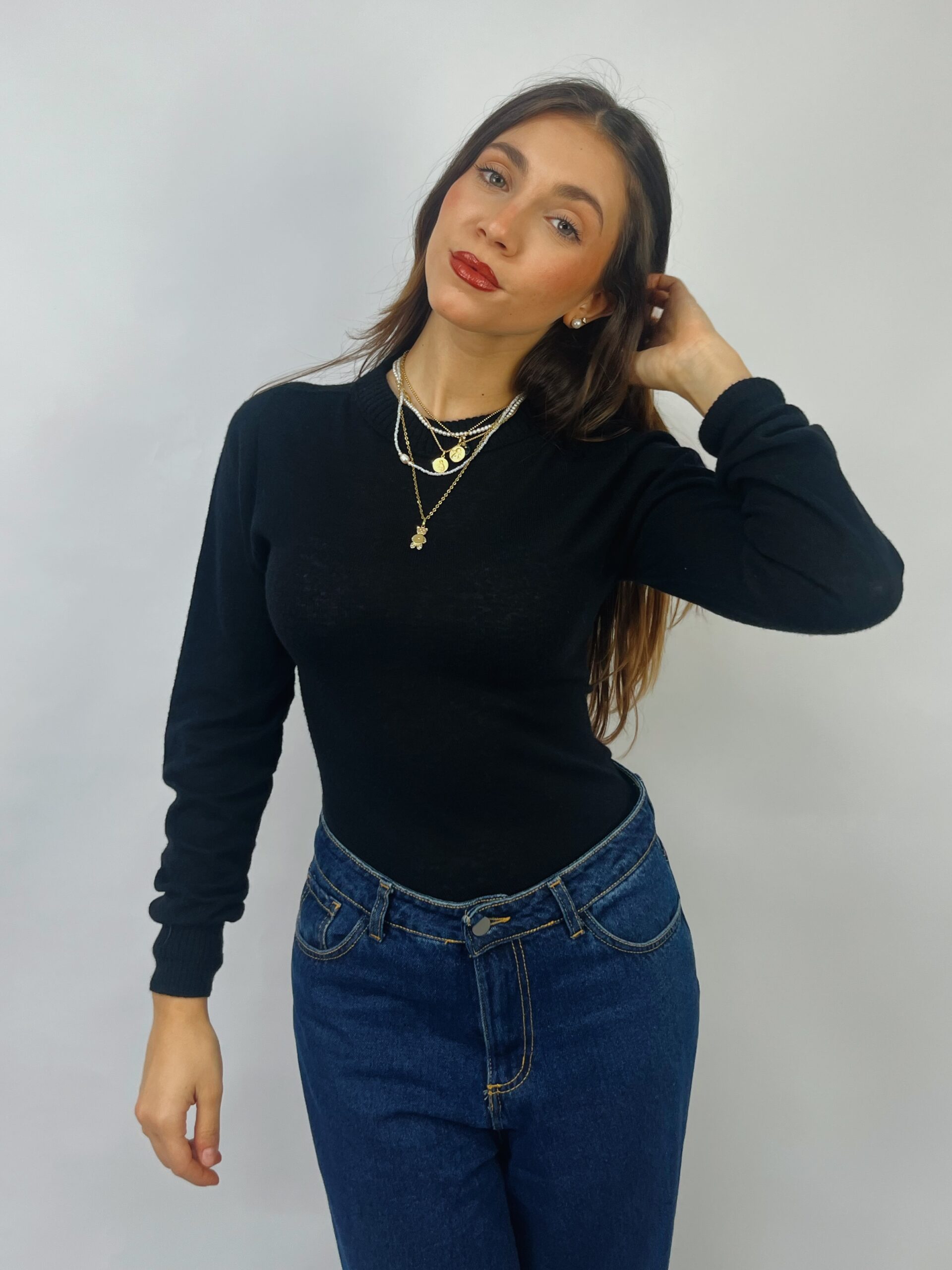 CASHMERE & LANA CAPSULE - Maglia girocollo sottile in lana - immagine 3