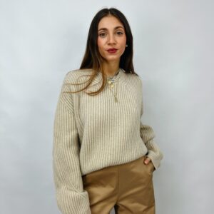 CASHMERE & LANA CAPSULE - Maglione girocollo oversize a coste