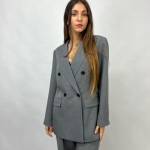 Giacca dritta doppio petto 4 bottoni