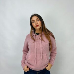 CASHMERE & LANA CAPSULE - Maglia con cappuccio in lana alpaca