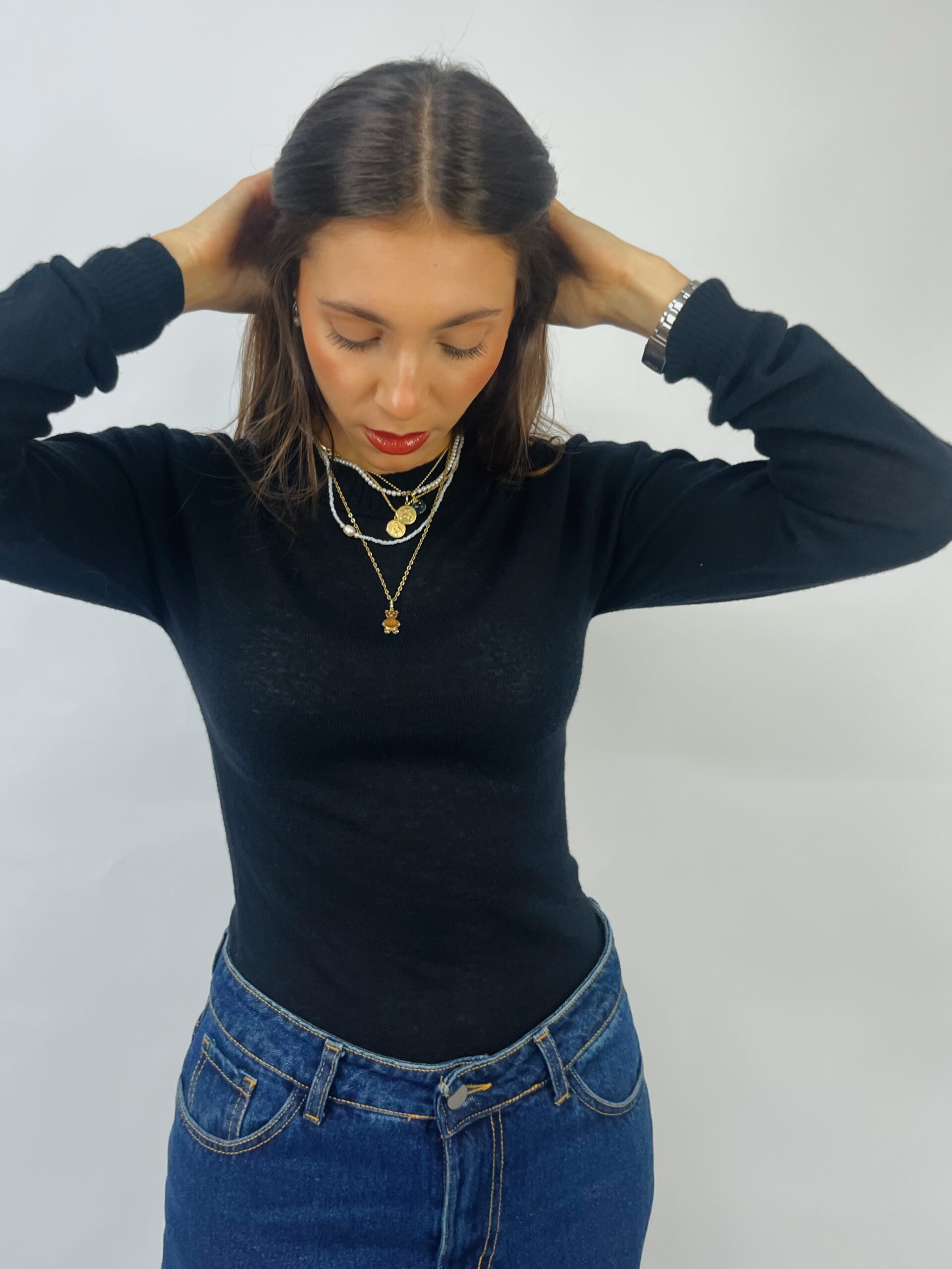 CASHMERE & LANA CAPSULE - Maglia girocollo sottile in lana - immagine 2