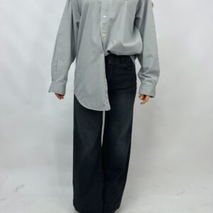 Jeans a palazzo in denim nero