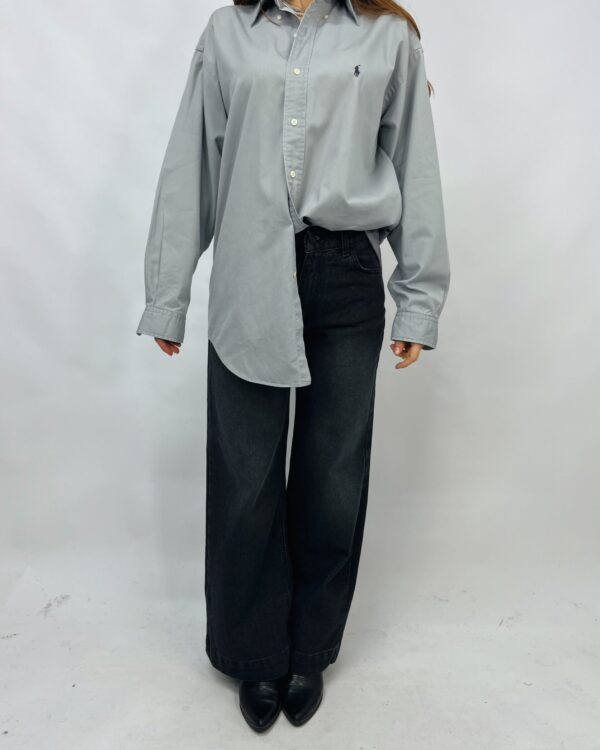 Jeans a palazzo in denim nero