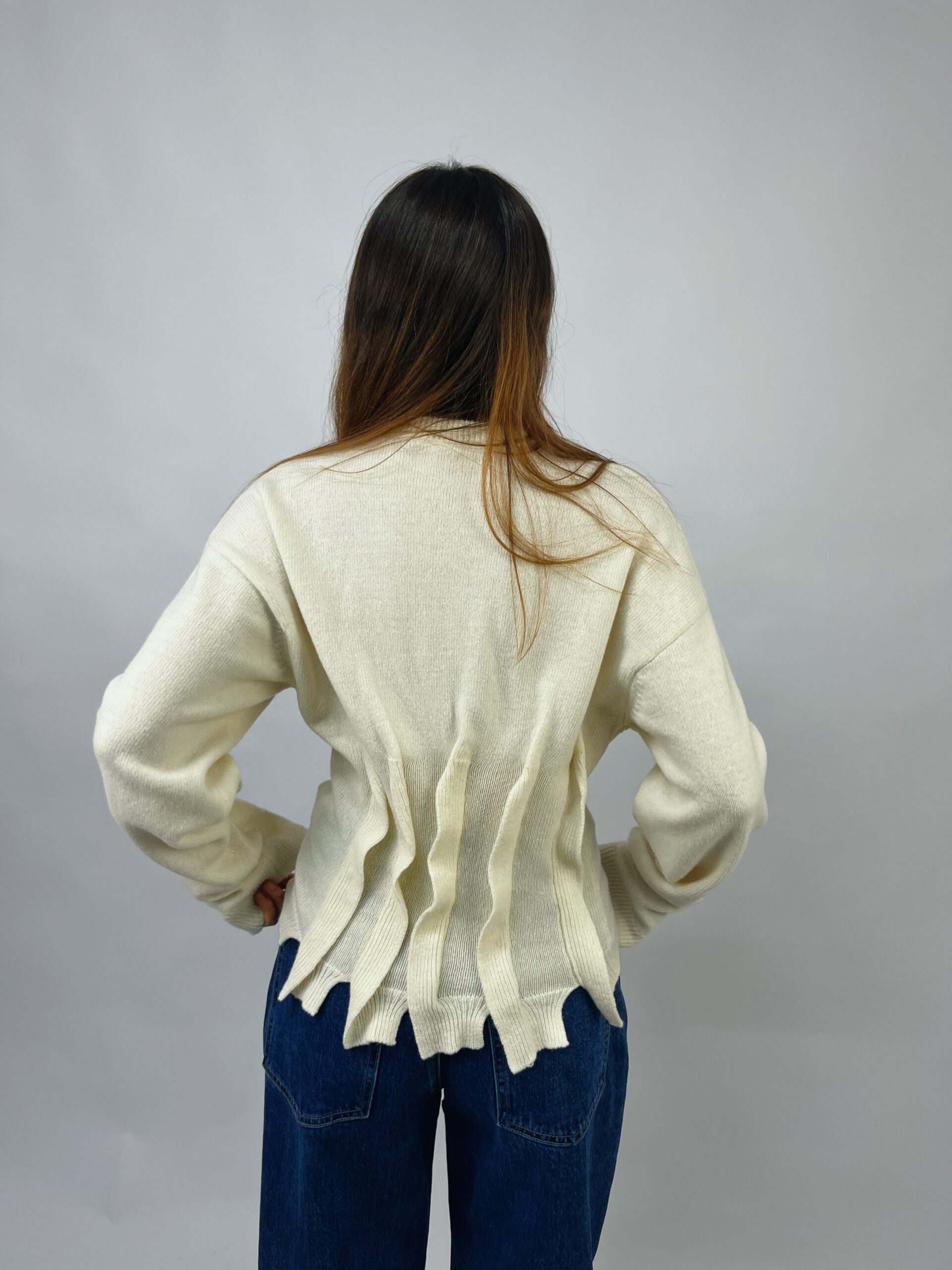 CASHMERE & LANA CAPSULE - Maglia girocollo con rouches - immagine 3