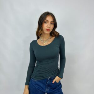 T-shirt manica lunga in micro modal