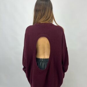 CASHMERE & LANA CAPSULE - Maglia girocollo con buco sulla schiena