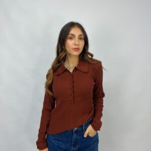 Polo in lana e cotone