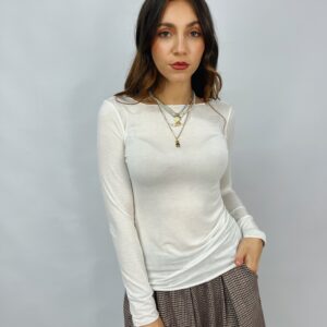 T-shirt manica lunga in micro modal