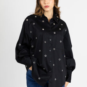 Future Apparel - Camicia oversize con borchie forate