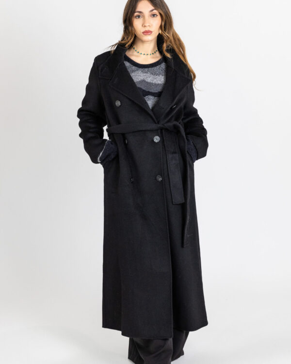 Future Apparel - Cappotto lungo con cintura in lana