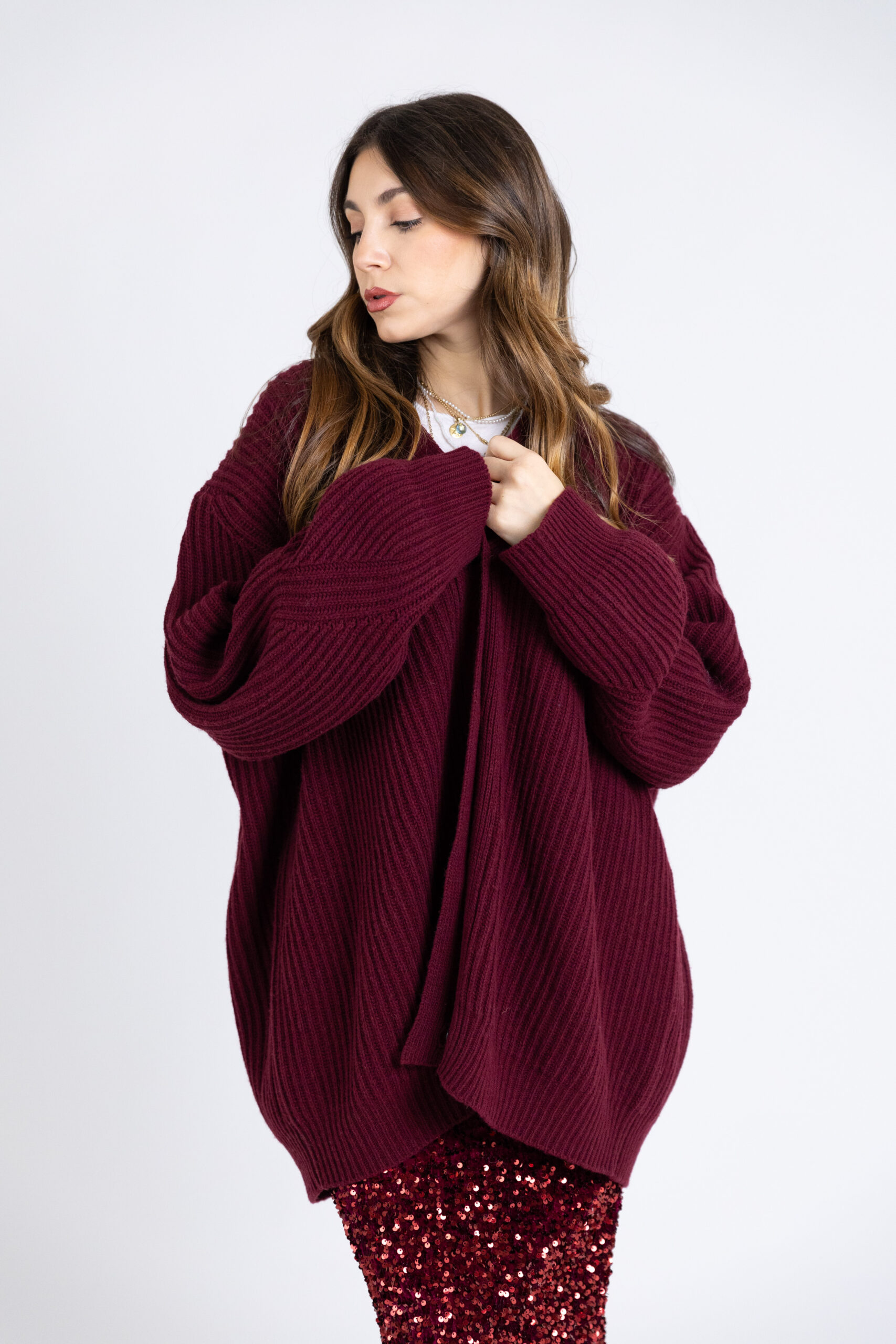 Future Apparel - Cardigan oversize costa inglese