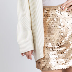 Glamorous - Gonna in paillettes dorate grandi