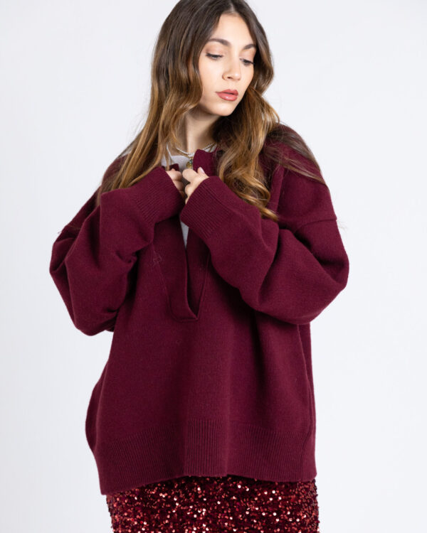 Future Apparel - Maglione con colletto a polo