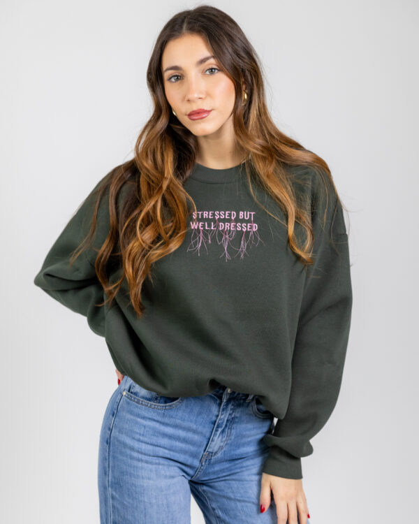 Future Apparel - Felpa girocollo garzata Stressed