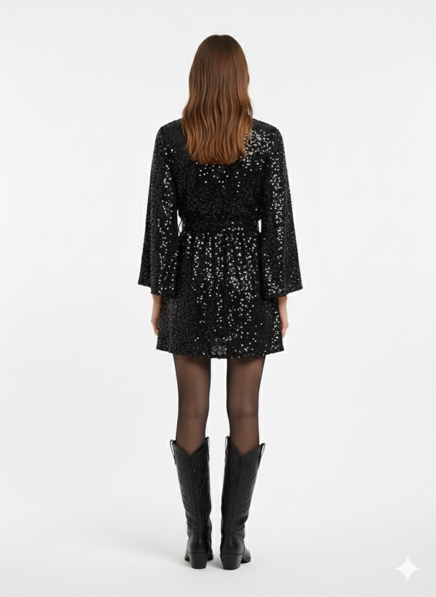 Glamorous - Abito in velluto e paillettes - immagine 2