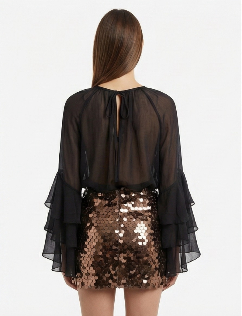 Glamorous - Minigonna in paillettes grandi - immagine 2