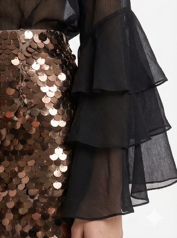 Glamorous - Blusa in voilè con balze - immagine 3