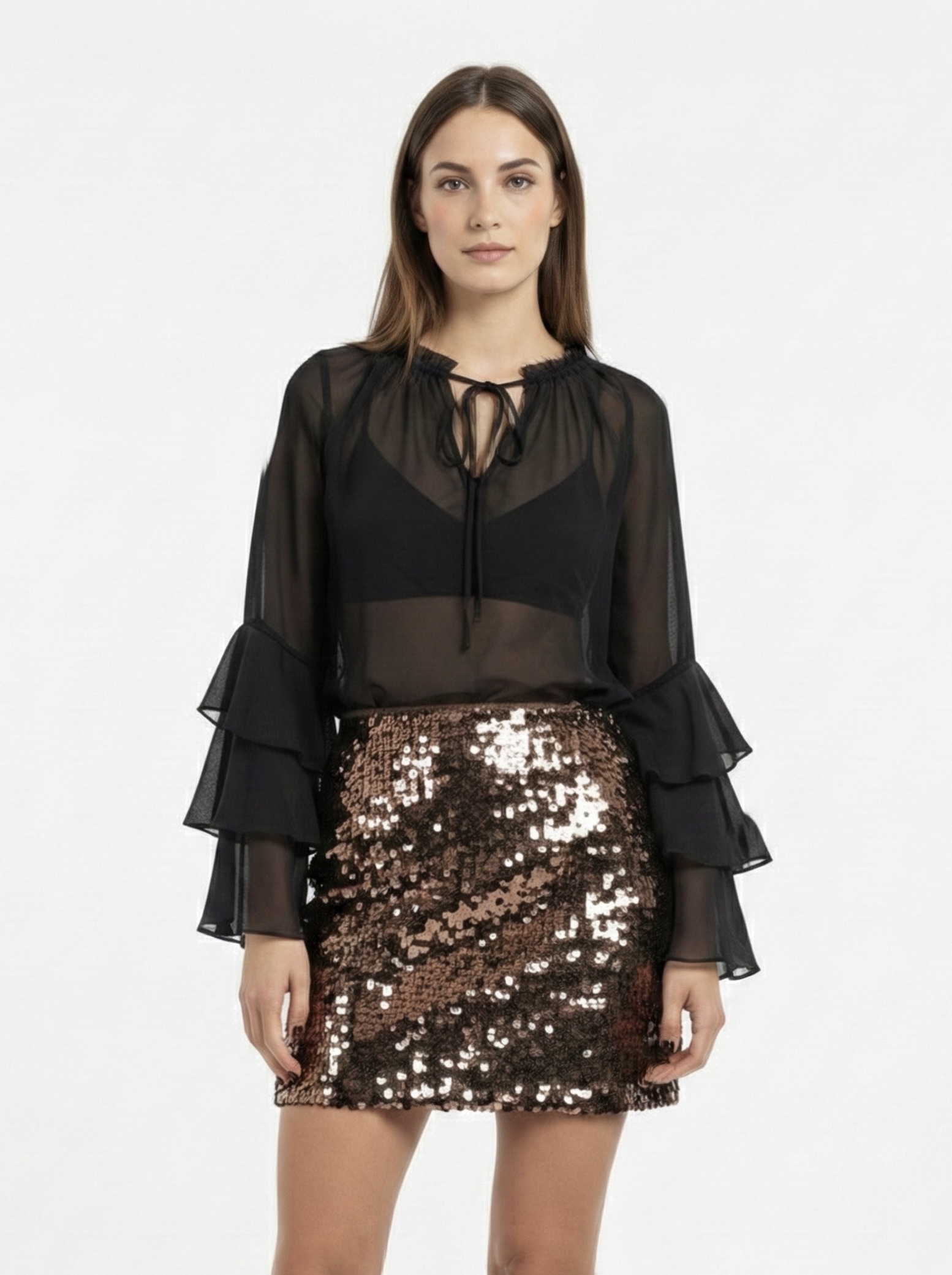 Glamorous - Minigonna in paillettes grandi