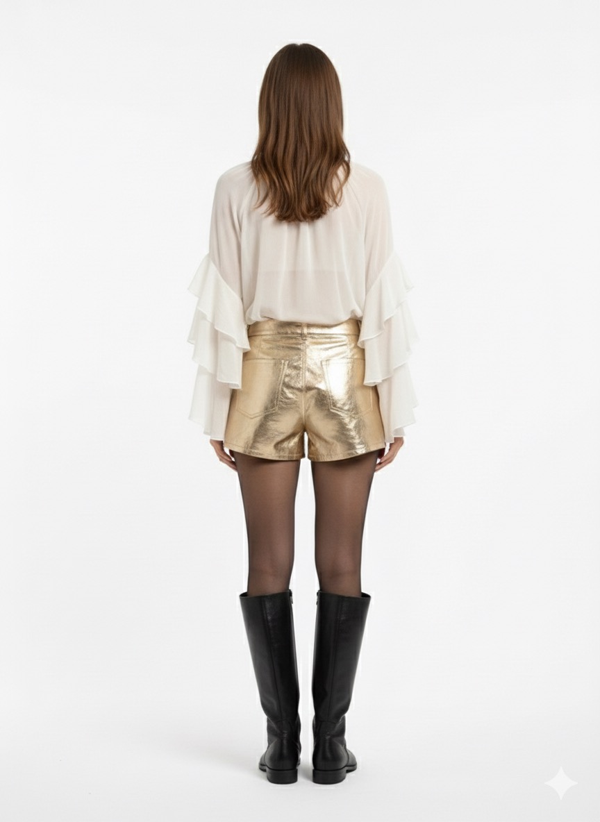 Glamorous - Bermuda in ecopelle - immagine 2