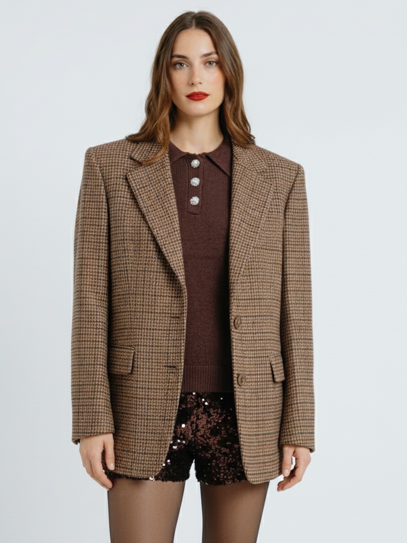 Future Apparel - Polo con bottoni gioiello in lana - immagine 3