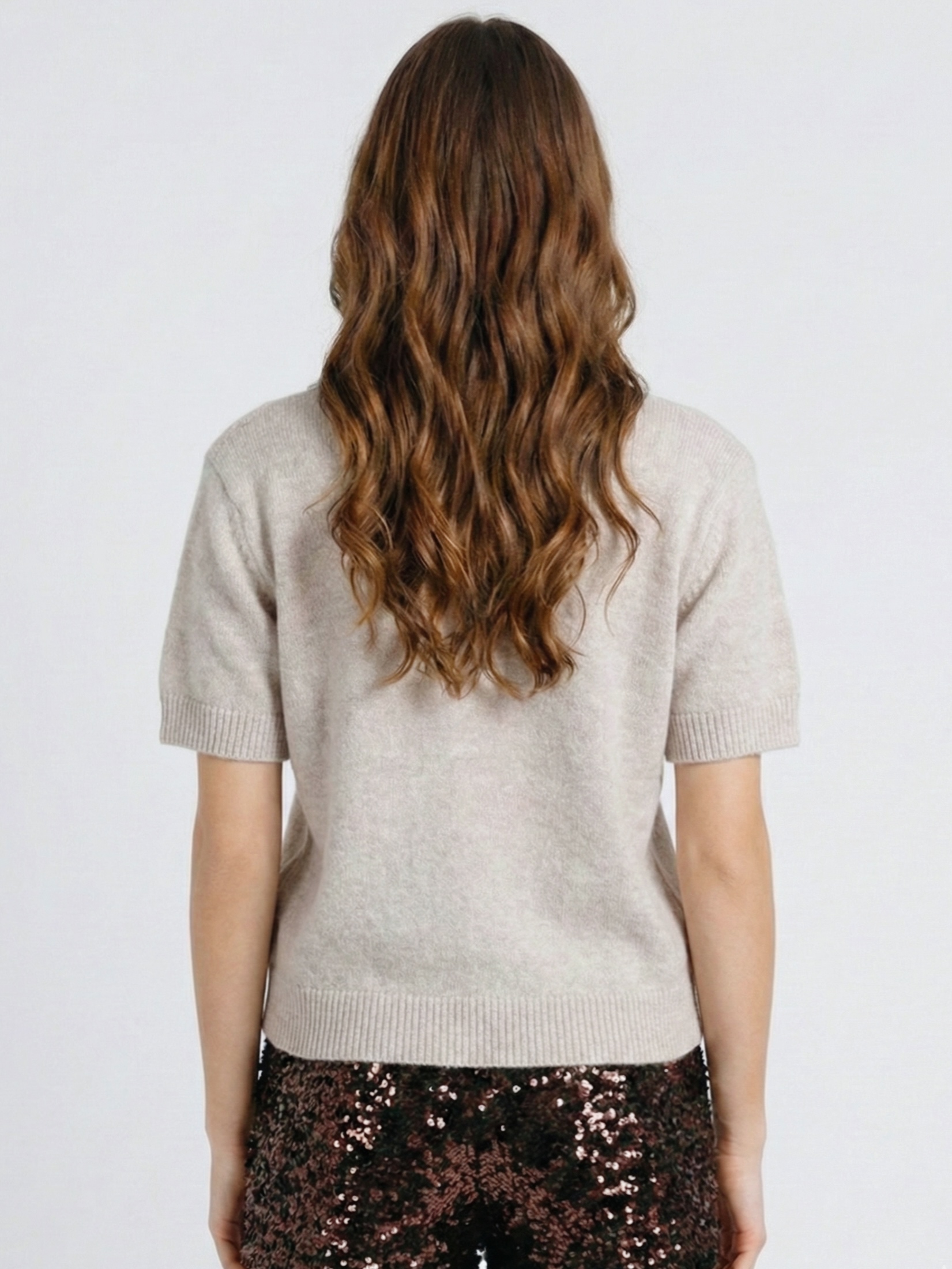 Future Apparel - Polo con bottoni gioiello in lana - immagine 2