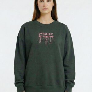 Future Apparel - Felpa girocollo garzata Stressed