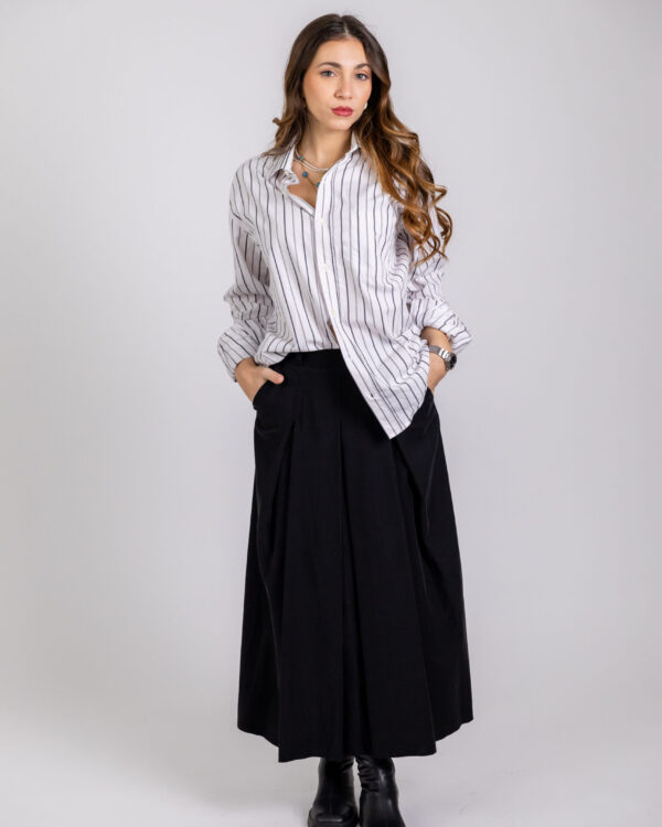 Future Apparel - Gonna lunga fluida in cotone manopesca