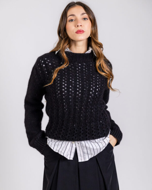 Future Apparel - Maglia traforata in lana mohair