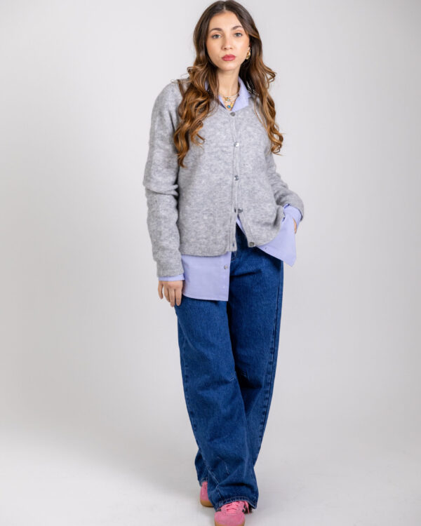 Jeans fit barrel in denim scuro