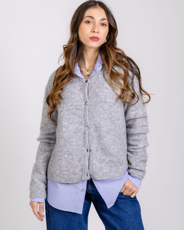 Future Apparel - Cardigan in lana alpaca con bottoni madreperla