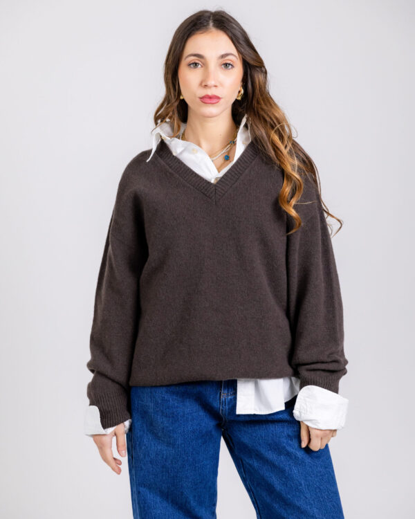 Future Apparel - Maglione scollo a V in lana & cashmere