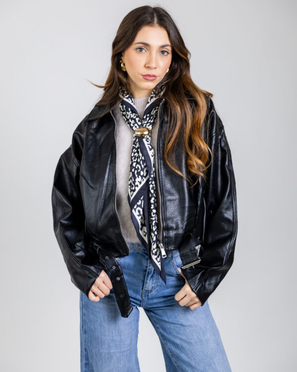 Giacca bomber in ecopelle