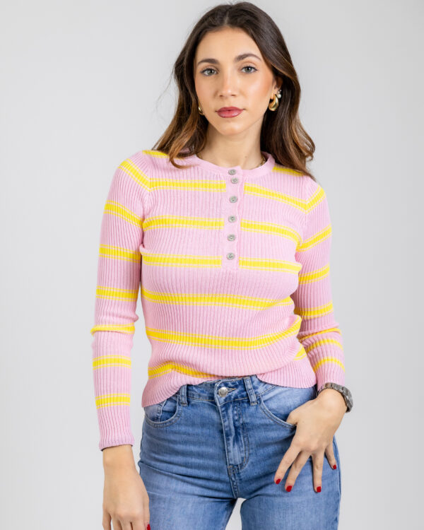 T-shirt serafino rigata